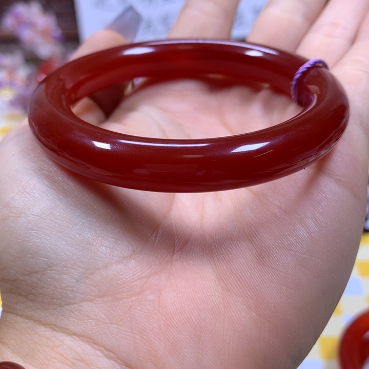豆***丫玛瑙/玉髓手镯未镶嵌