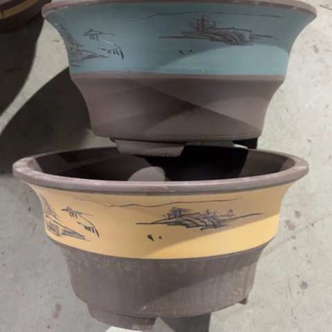 紫砂花盆80-2。       38-19