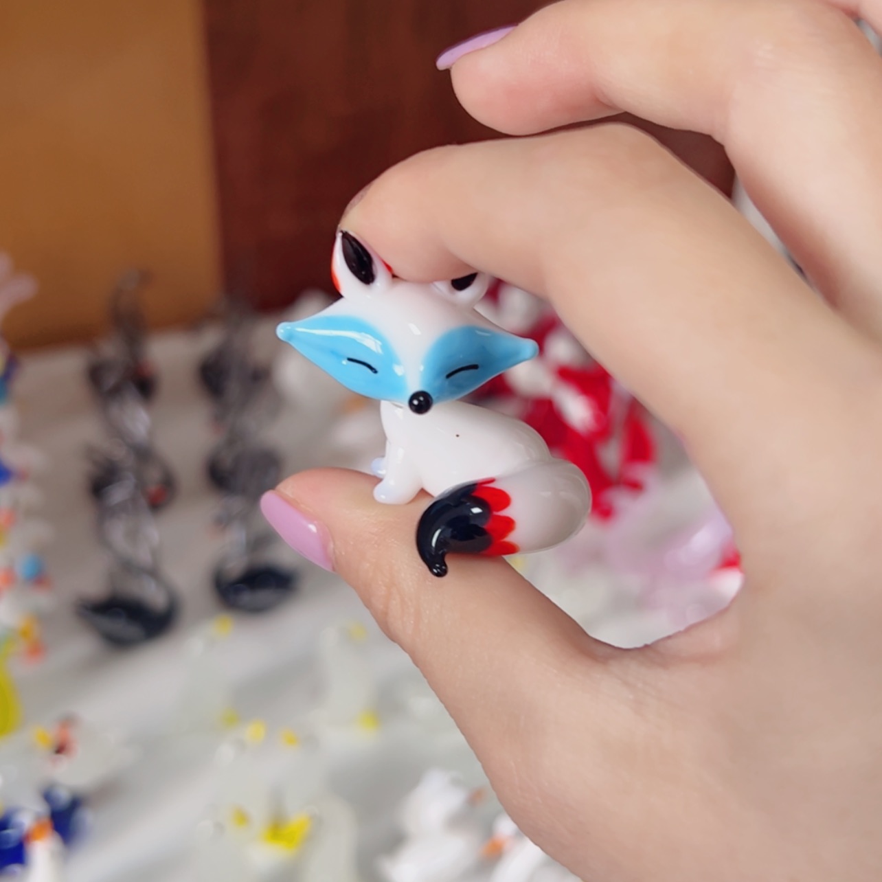 【闪购商品】琉璃手工艺品白色狐狸