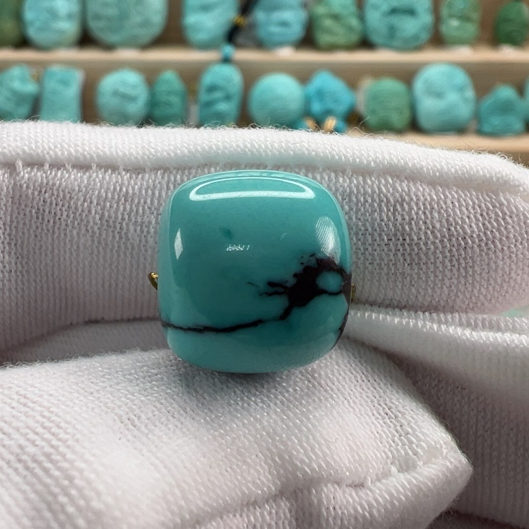 未镶嵌绿松石老型珠13.5x12.3mm