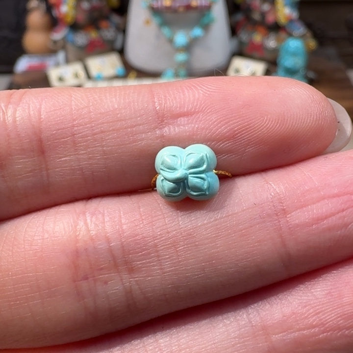 绿松石未镶嵌柿柿如意配饰