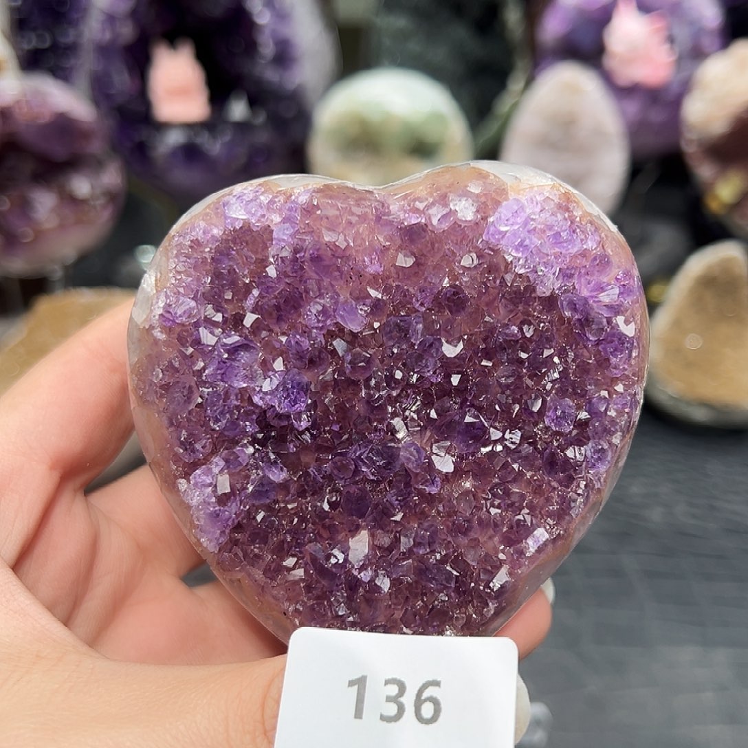 未镶嵌紫晶珠宝半成品