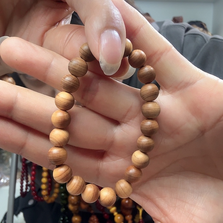 松木原生态琥珀木手串0.8