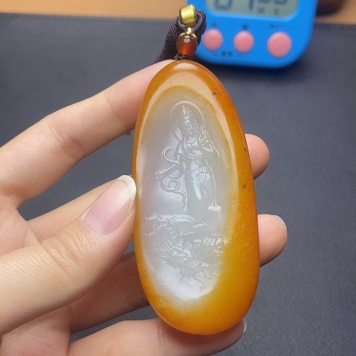 和田玉未镶嵌挂件春**里N