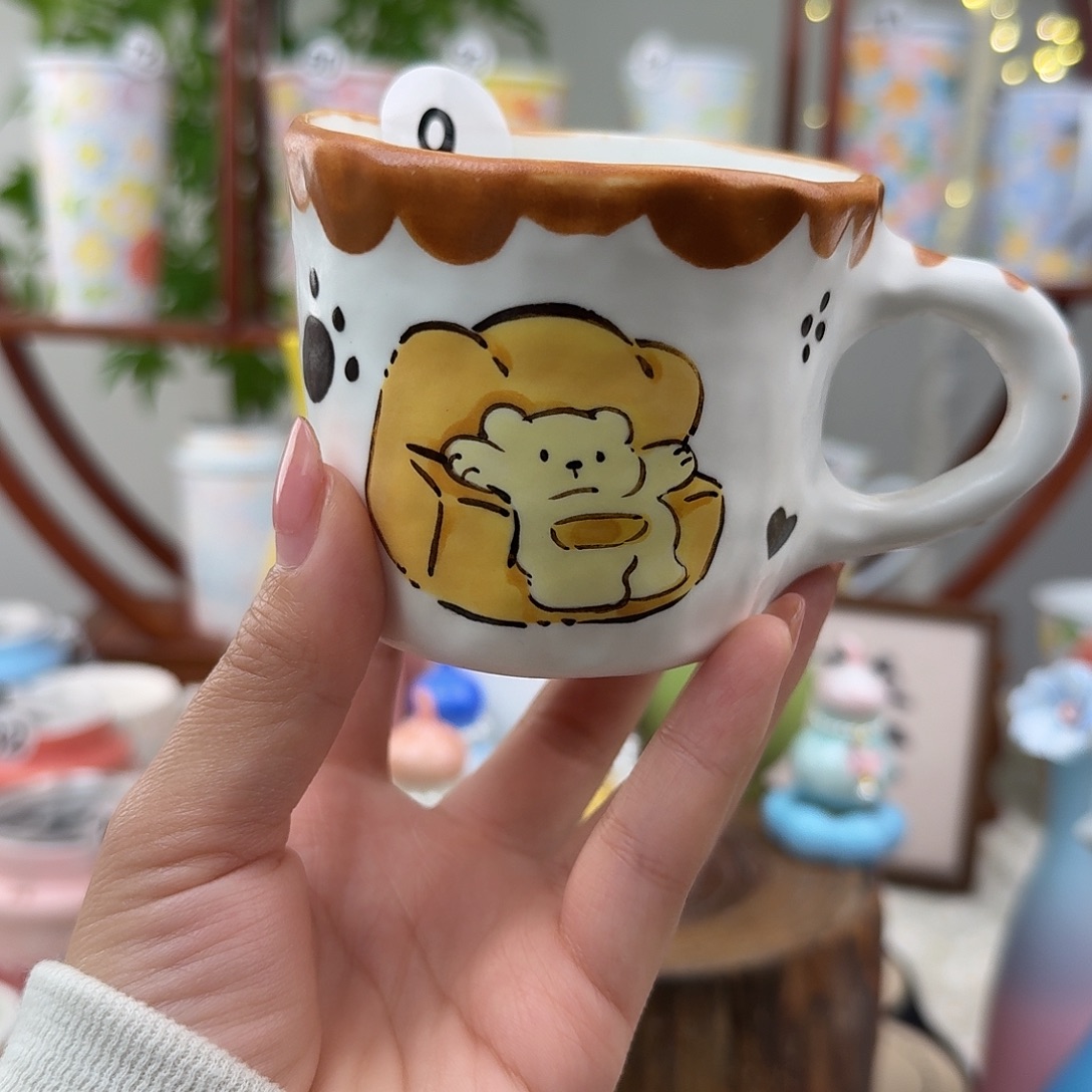 陶摆件9景德镇手绘高温釉下彩