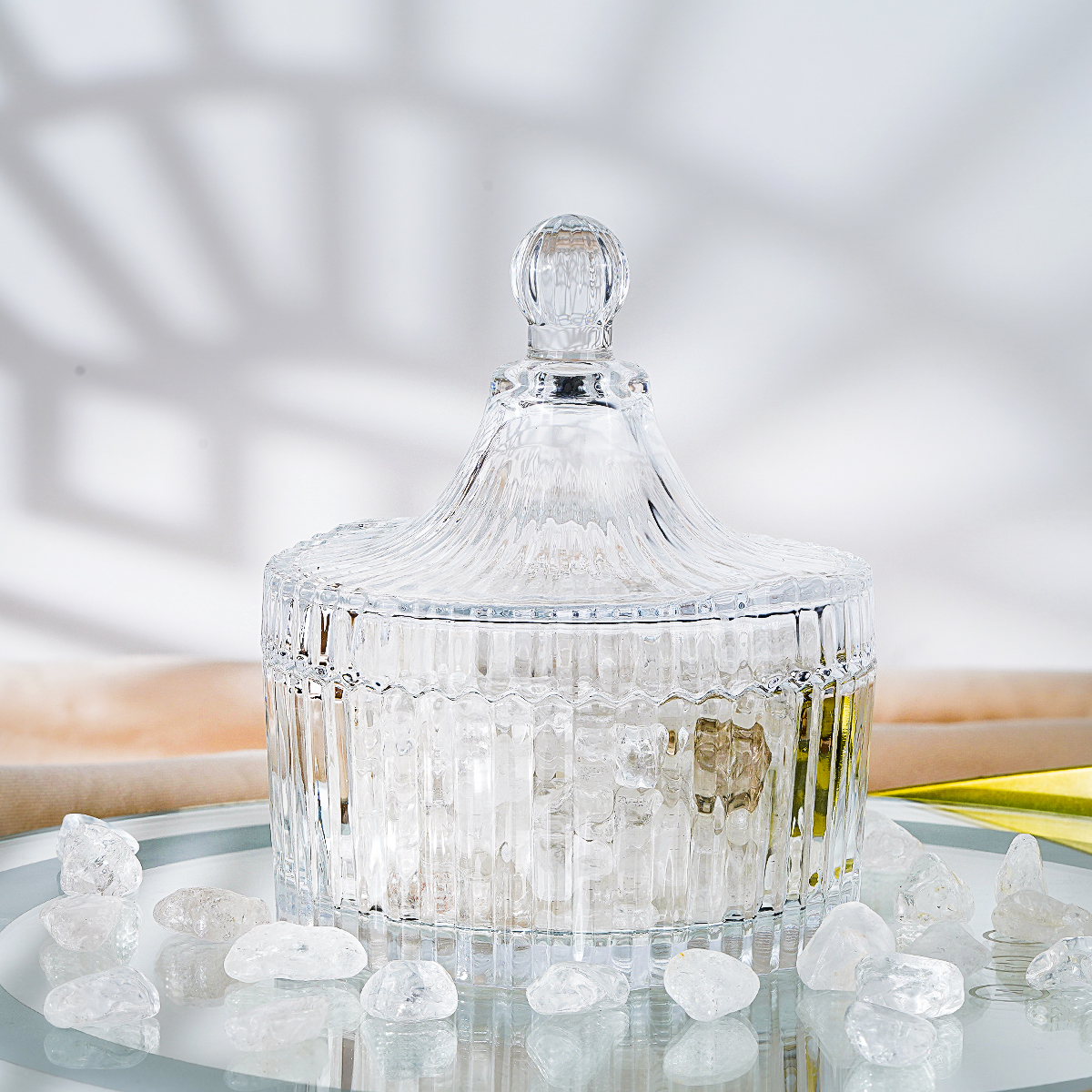 水晶手串净化碗手链戒指吊坠消磁石套装两件套消磁碗