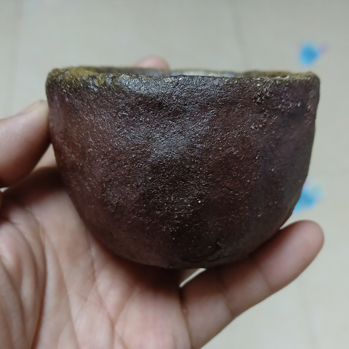 手捏柴烧本地山土主人杯随机发货
