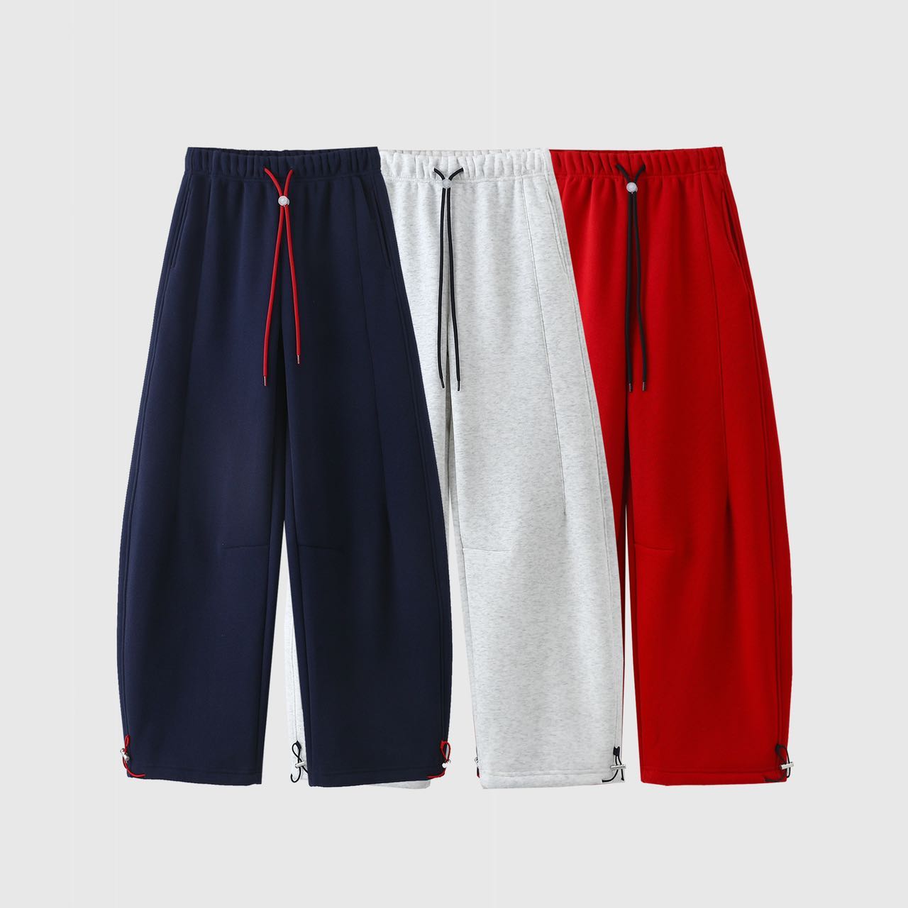 【叶子好物】A1537加绒加厚圆领新年小马卫裤