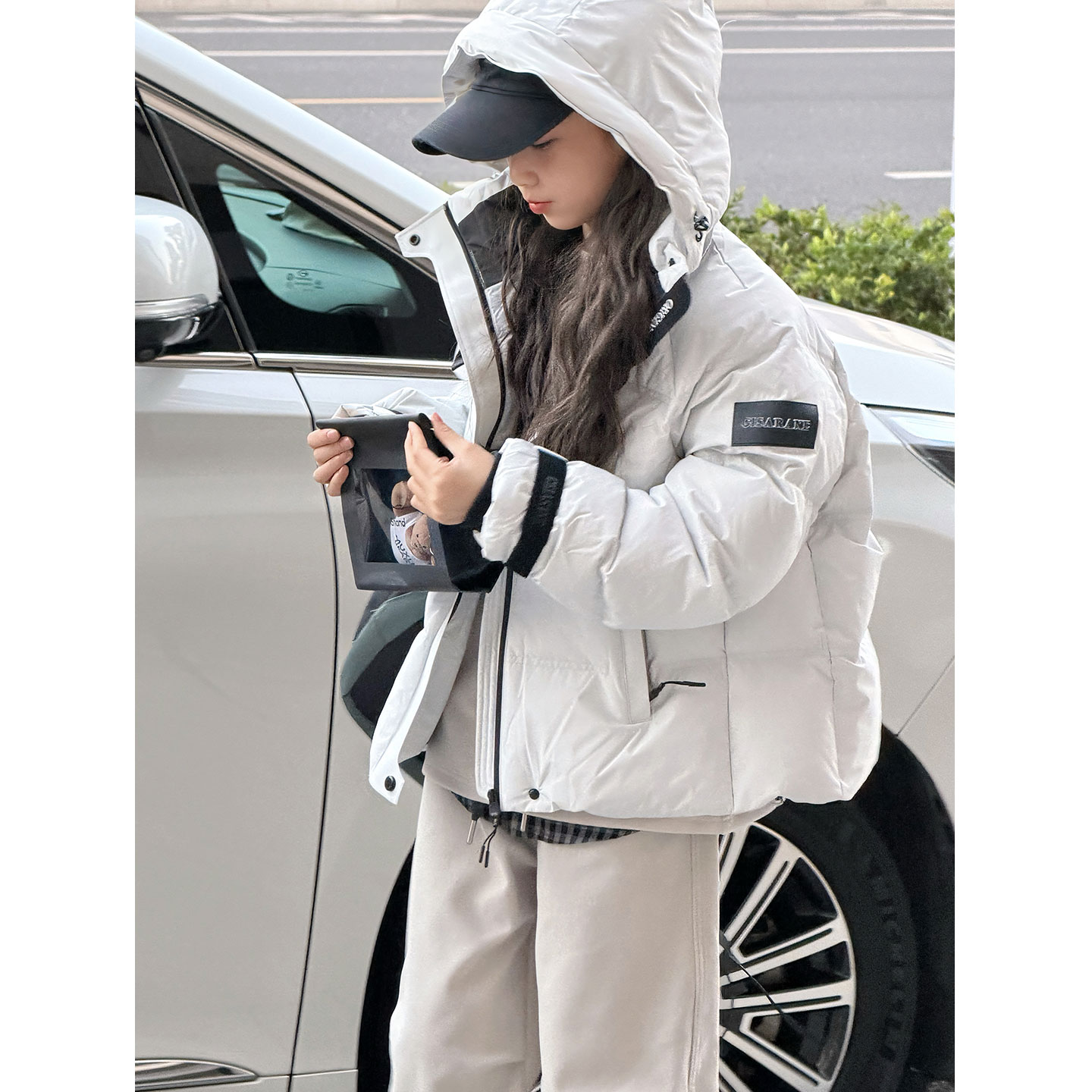 K30363孙小美高端90白鸭绒女童冬装羽绒服儿童连帽保暖加厚外套