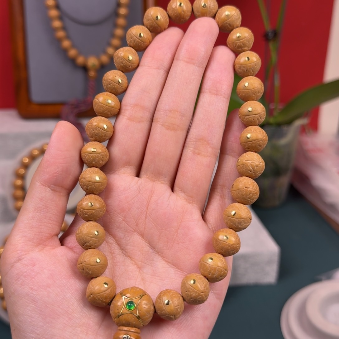 凤眼菩提手串12.5铜钉镶嵌手持