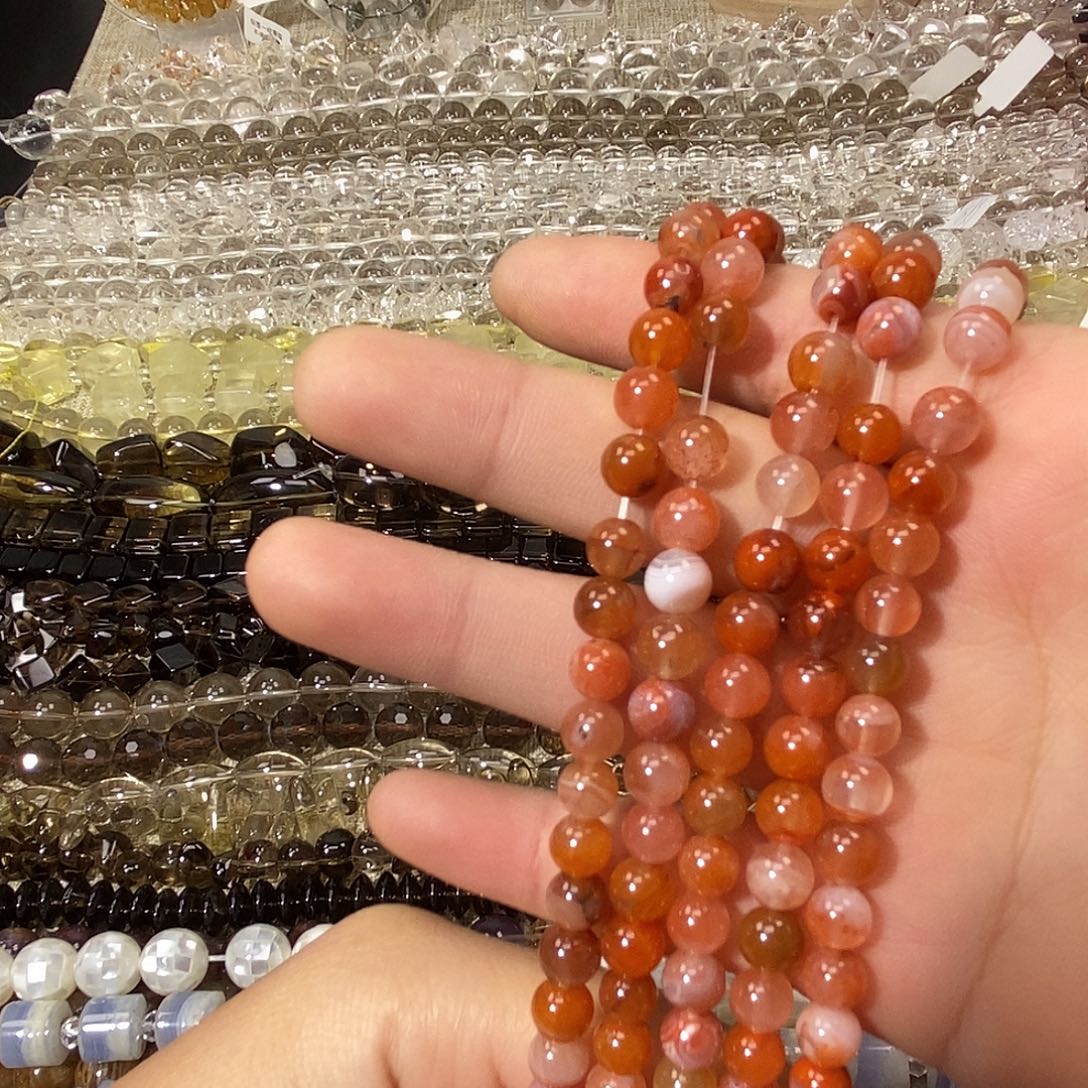 玛瑙/玉髓散珠南红玛瑙卡6