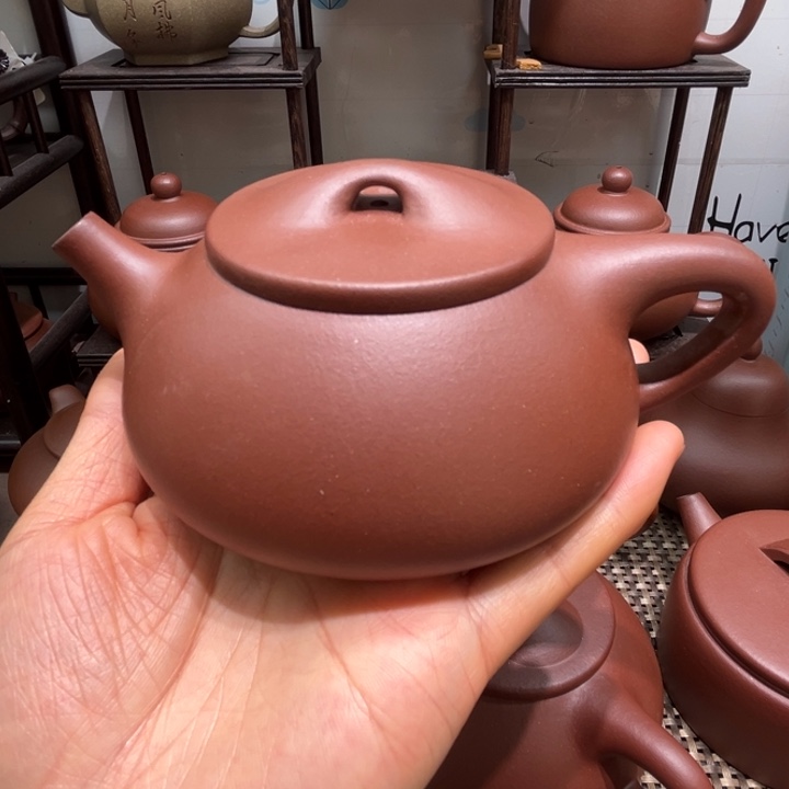 茶壶紫砂羊角山紫泥景舟满瓢260cc