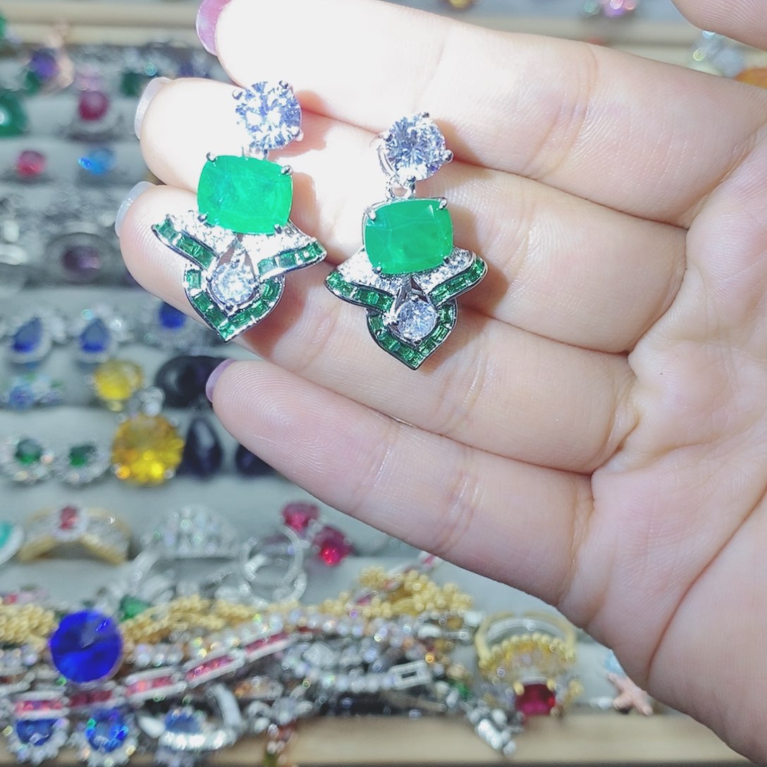 【闪购商品】托帕石耳饰银S925镶嵌