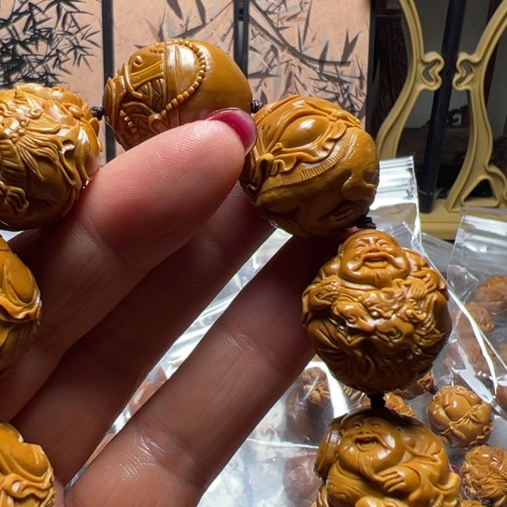 手串/手链橄榄核醉****鱼骑兽财神