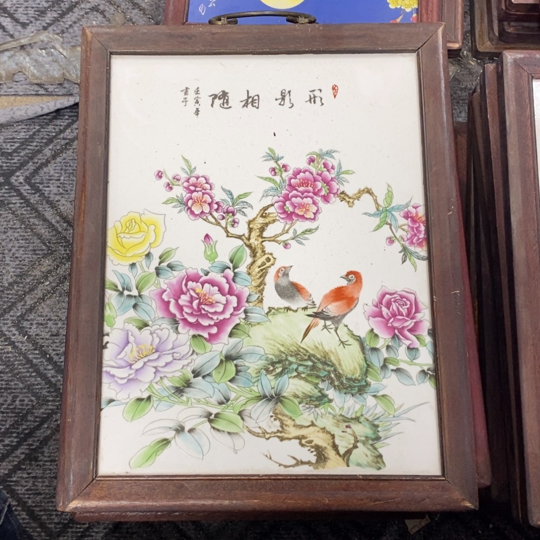 瓷37*28 景德镇瓷板画柴窑烧制