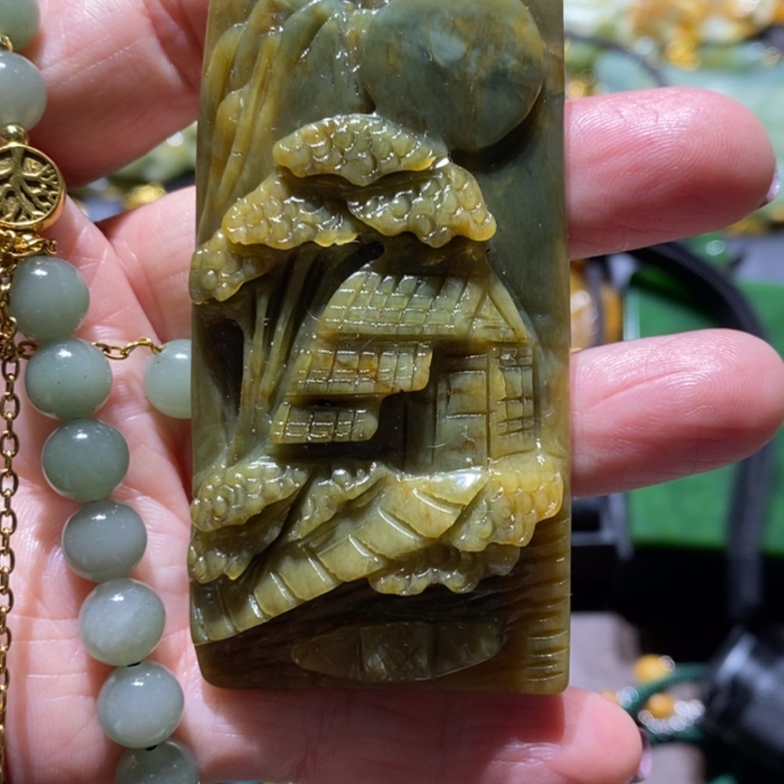 【闪购商品】岫玉毛衣链未镶嵌