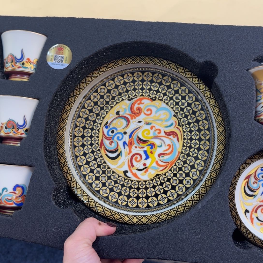 陶景德陶瓷盖碗茶具