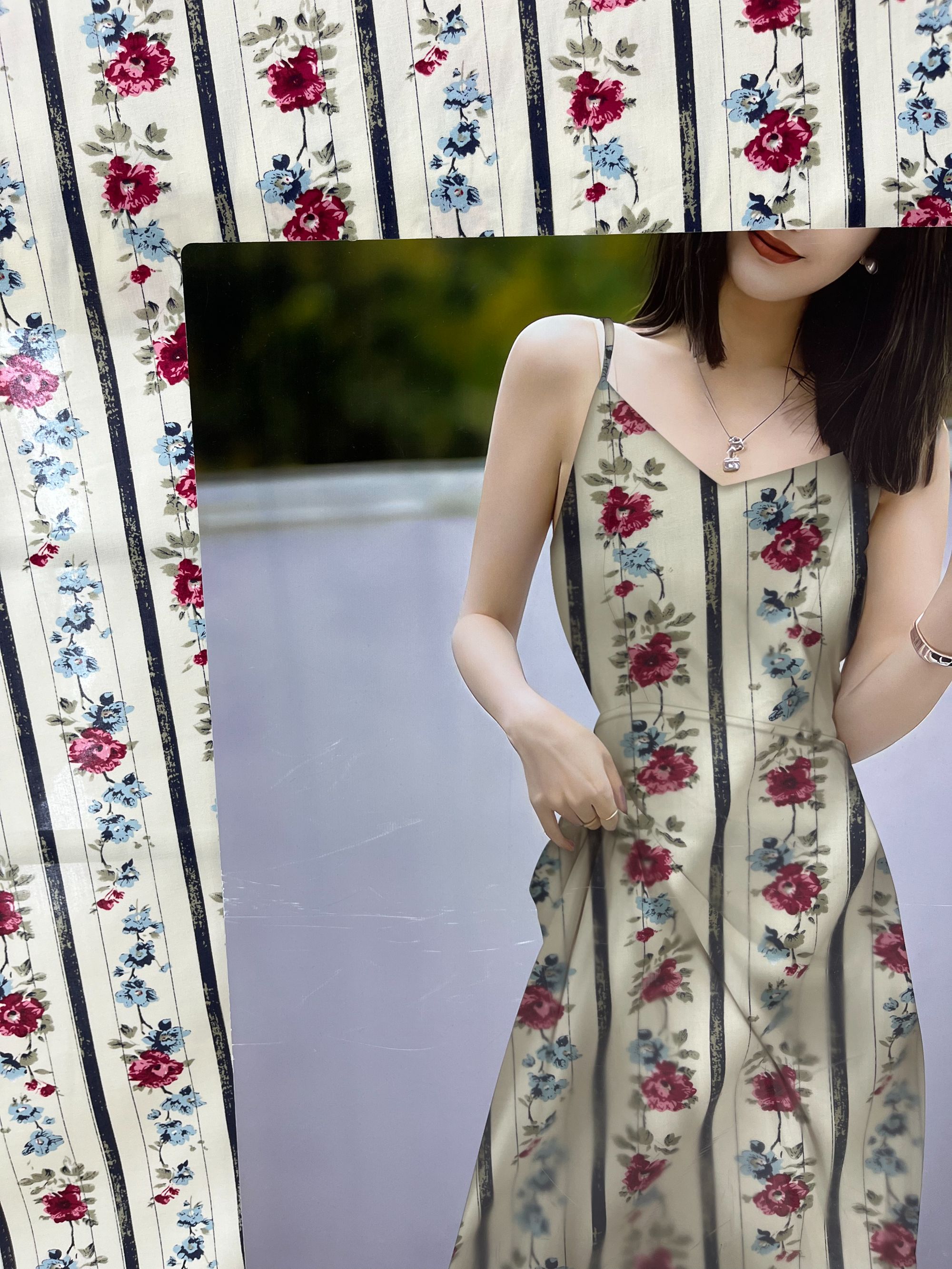 【锦韵棉绸】重磅棉绸—条纹玫瑰