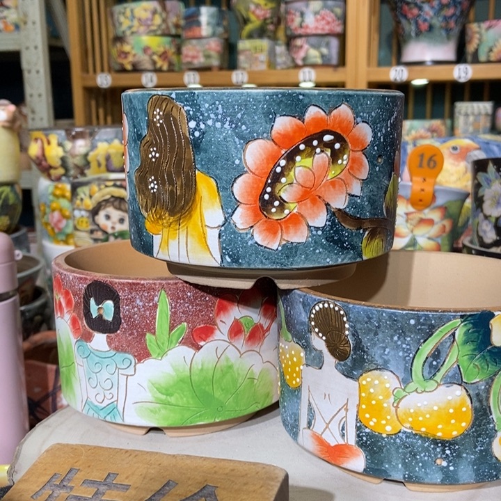 红陶景德镇艺术手绘作品