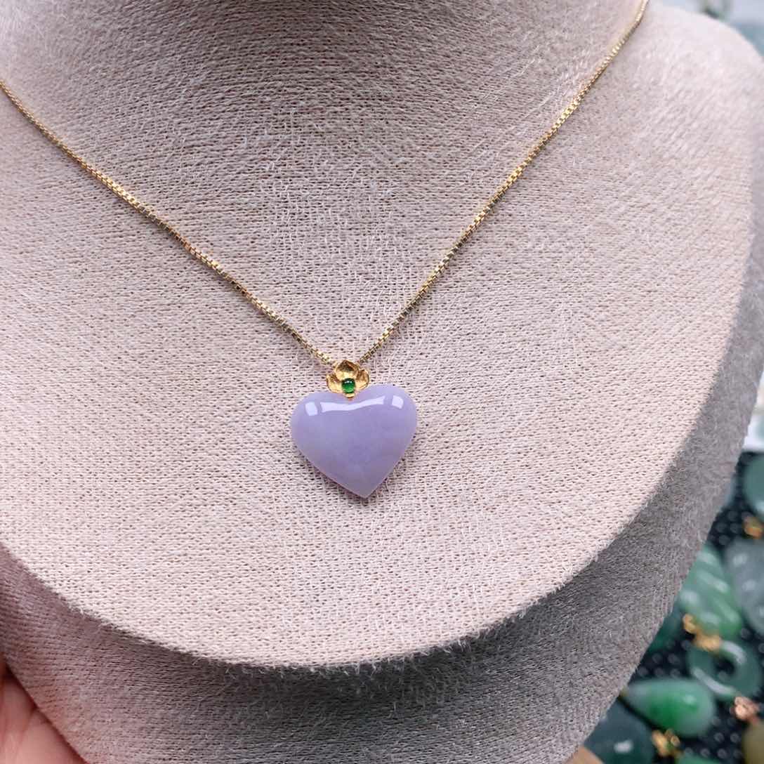 【闪购商品】翡翠吊坠(不含链)18K金镶嵌