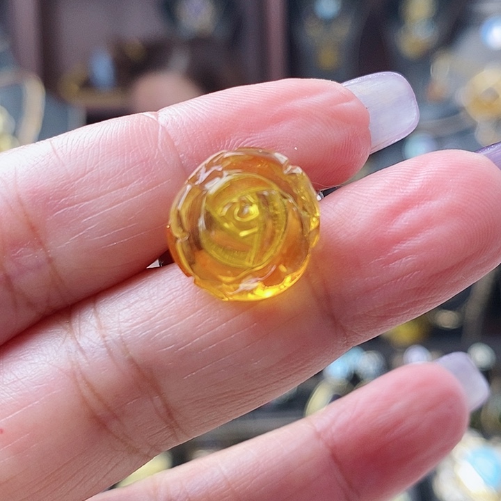 琥珀戒指未镶嵌戒指