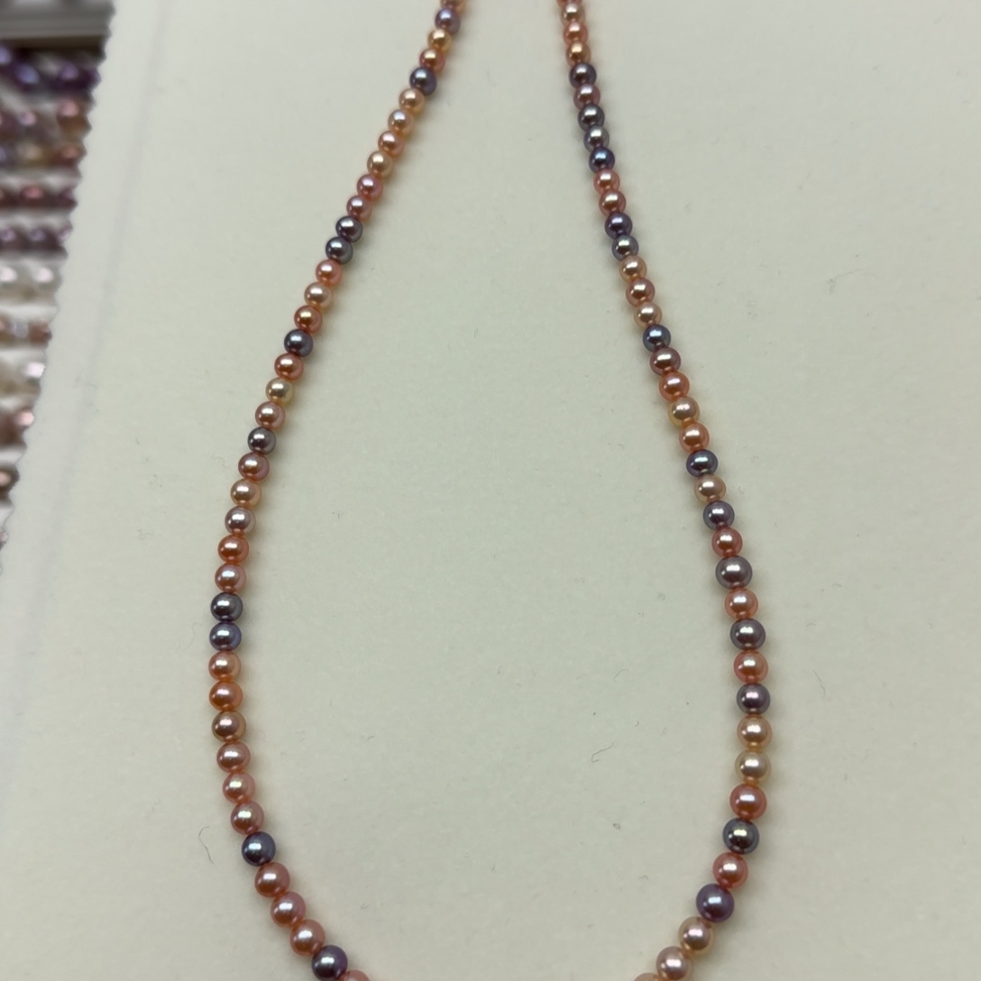 淡水珍珠项链银S925镶嵌