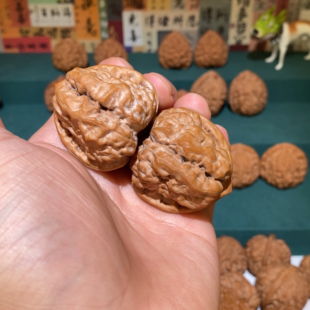 冰***式把件文玩核桃三角蛙