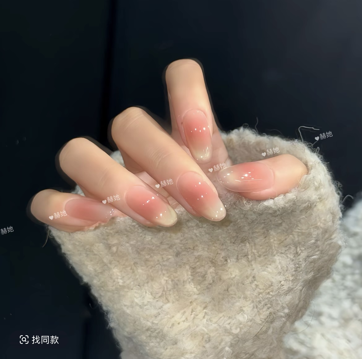 【温柔似水】秋冬季新款溜边法式千金纯手工美甲穿戴甲甲片美甲片