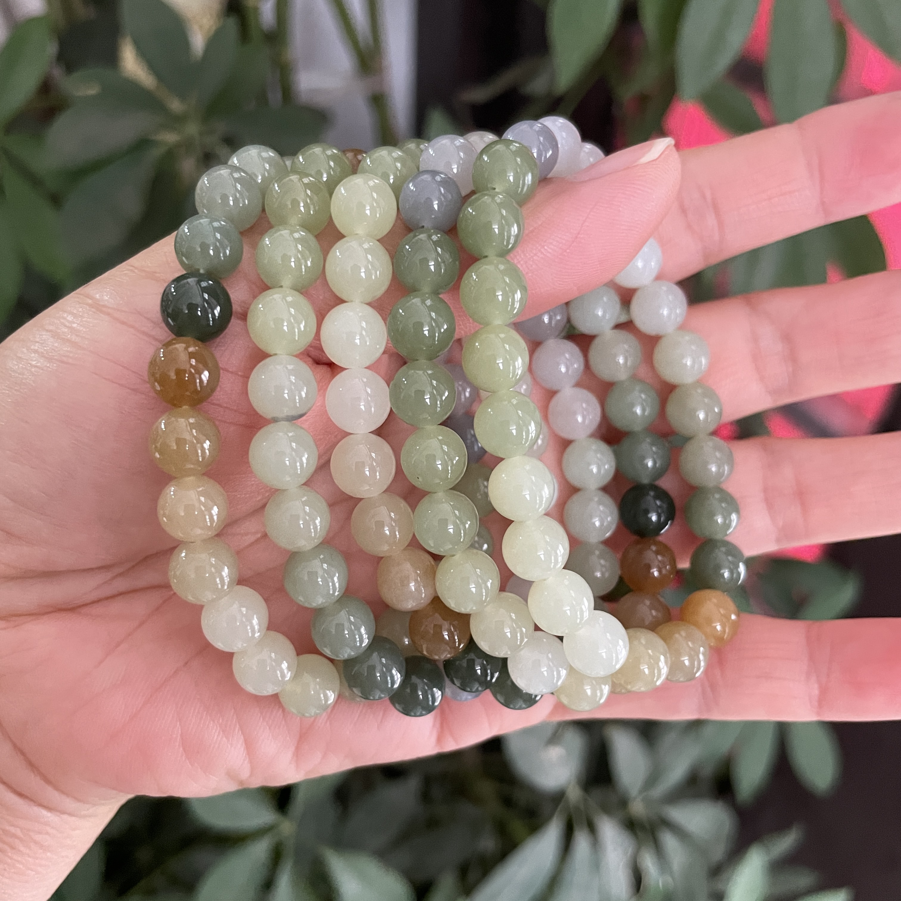 天然和田玉多宝手串卡8圆珠多样性拍一发一