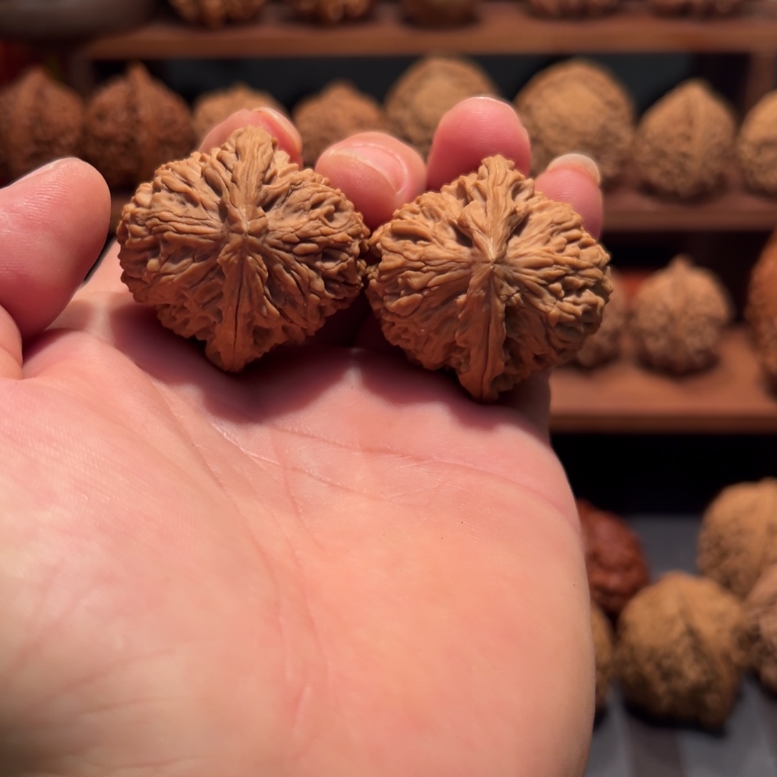 文玩核桃把件涿鹿球疆40全品