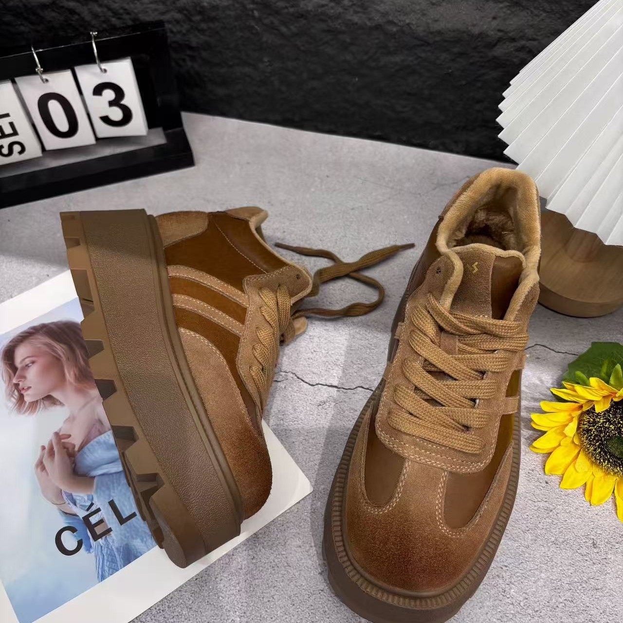 171-311玛莎玛索冬季新款大棉时尚厚底德训鞋板鞋女鞋