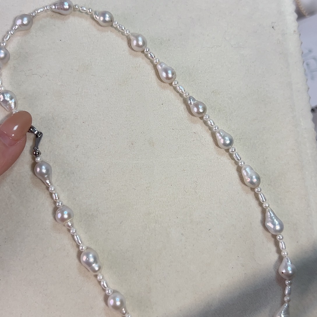 淡水珍珠设计款珠宝银S925镶嵌