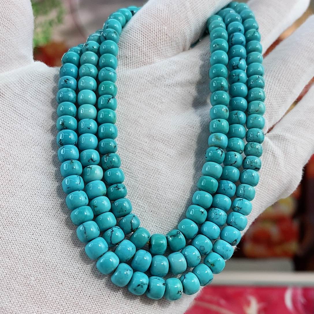 绿松石珠宝奇石未镶嵌5mm+