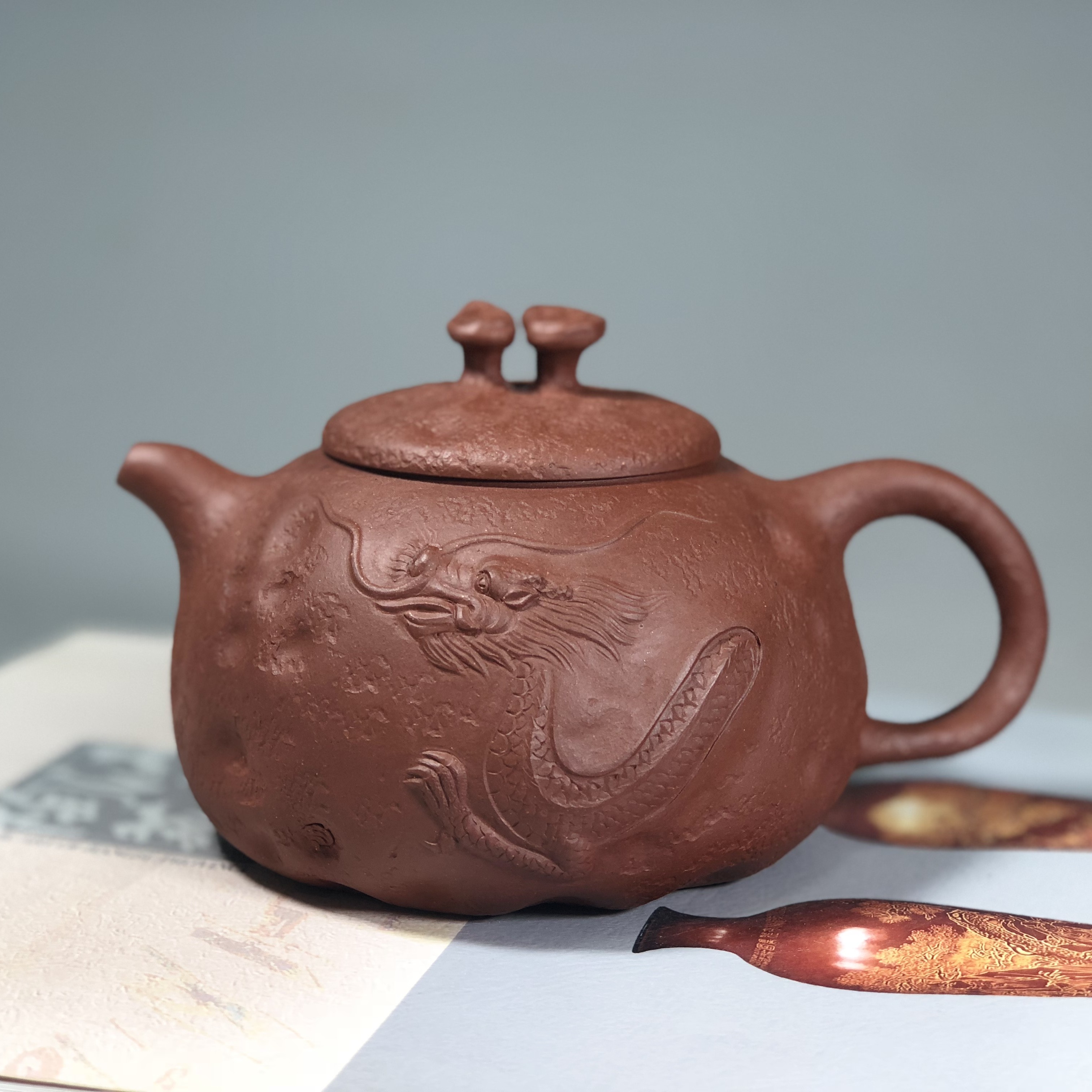 龙窑茗供春龙 底槽清原矿手工精工花器紫砂壶家用泡茶茶具