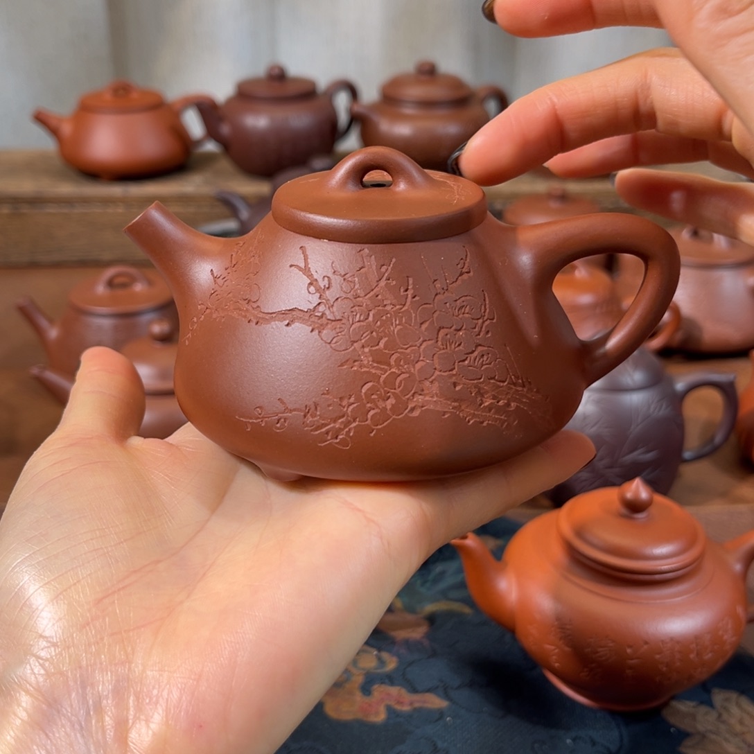 茶壶紫砂子冶石瓢180cc