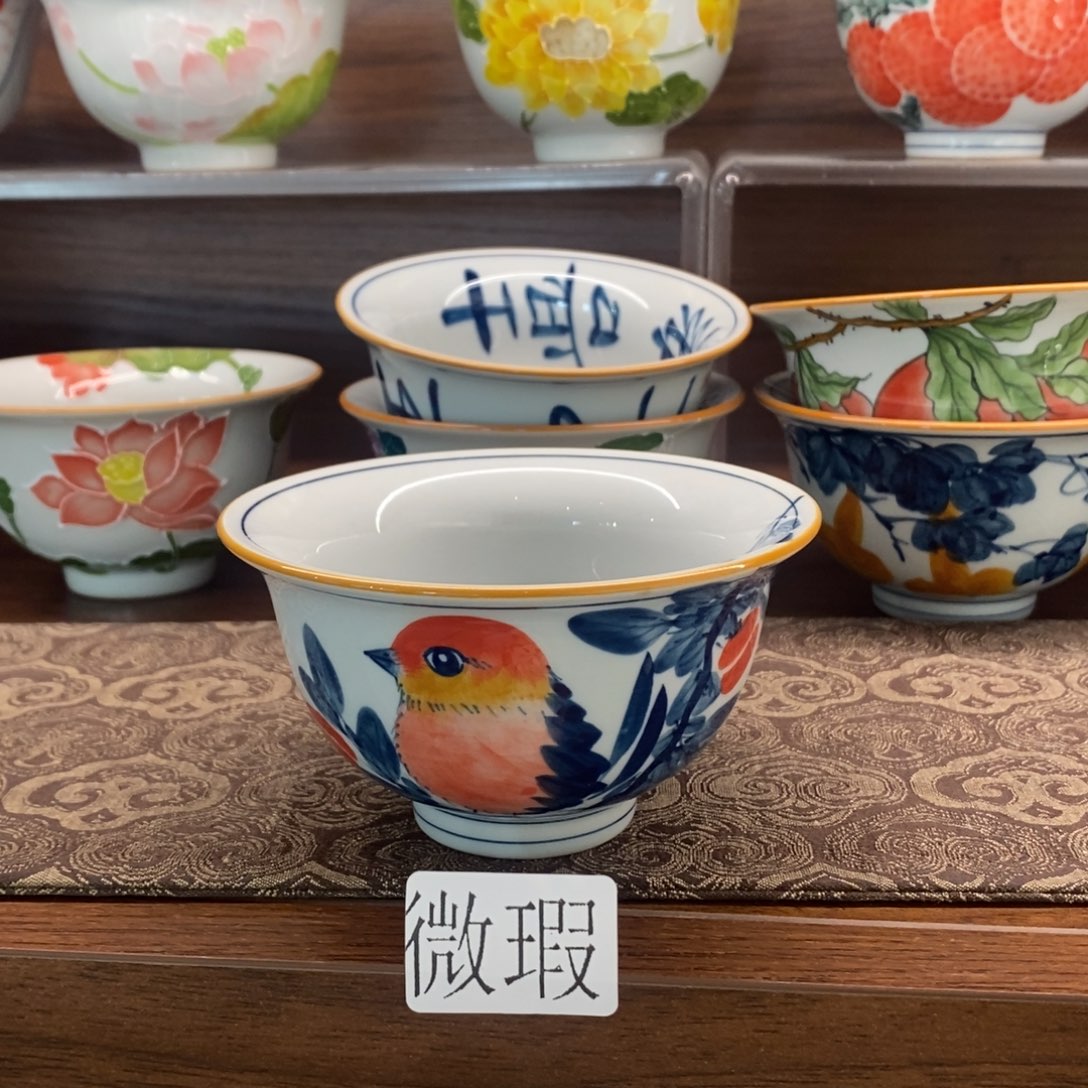 釉下彩老陶泥手工绘制