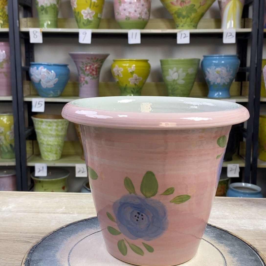 景德镇手工手绘陶瓷花盆
