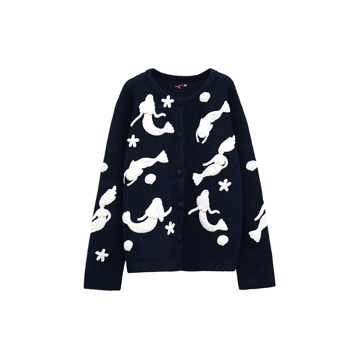 宽松型卡通宽松短款针织厚款圆领毛针织衫秋冬ZW-123