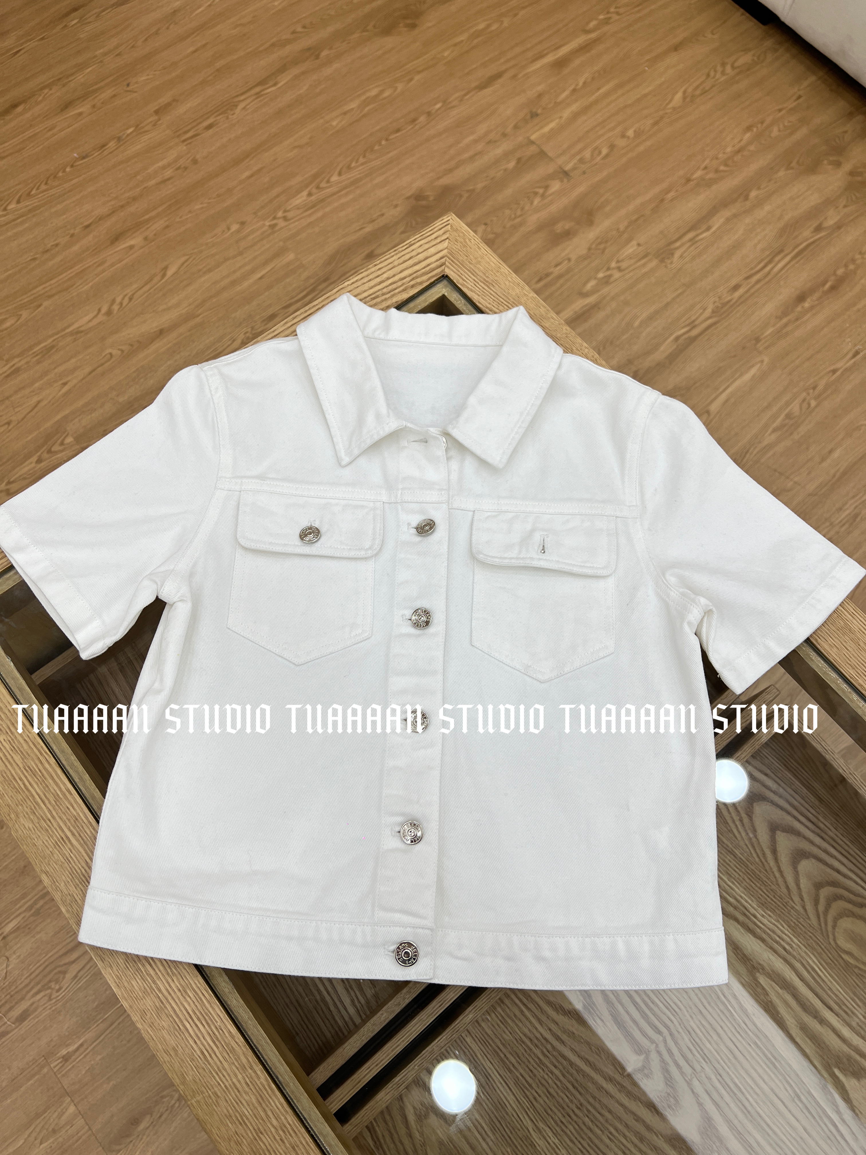 TUAAAAN“复古蝶踪”水洗高定蝴蝶刺绣牛仔外套#TT9063