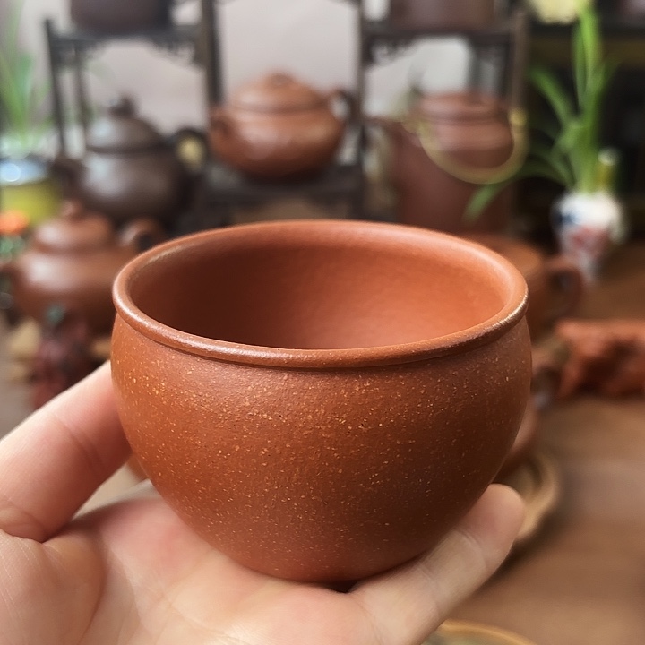 茶杯紫砂风生水起 红降坡 130cc