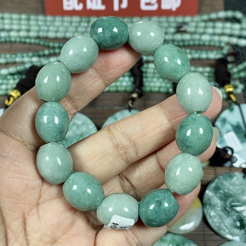 【闪购商品】翡翠颈饰未镶嵌翡翠玉玉手链男款卡13.8