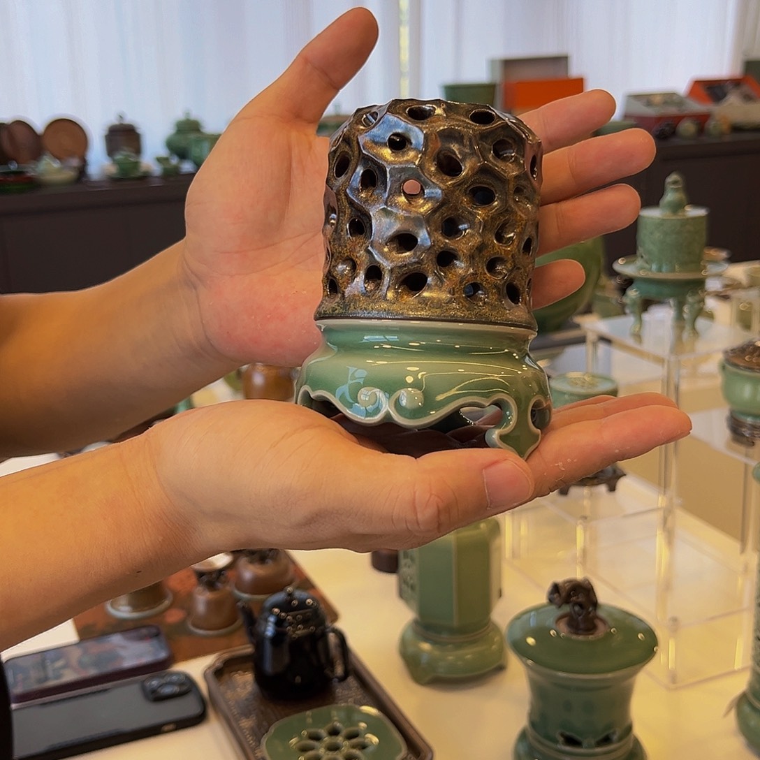太湖石黄柯全手高货香炉