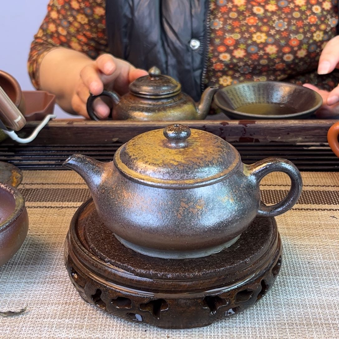 茶壶紫砂底槽清柴烧200cc孤品