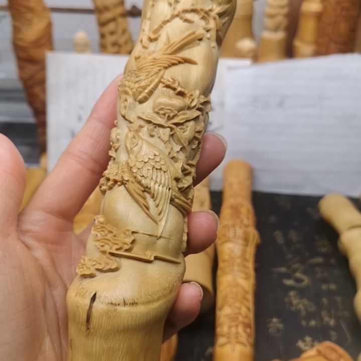 N***宁竹红皮料子浮雕柿柿如意