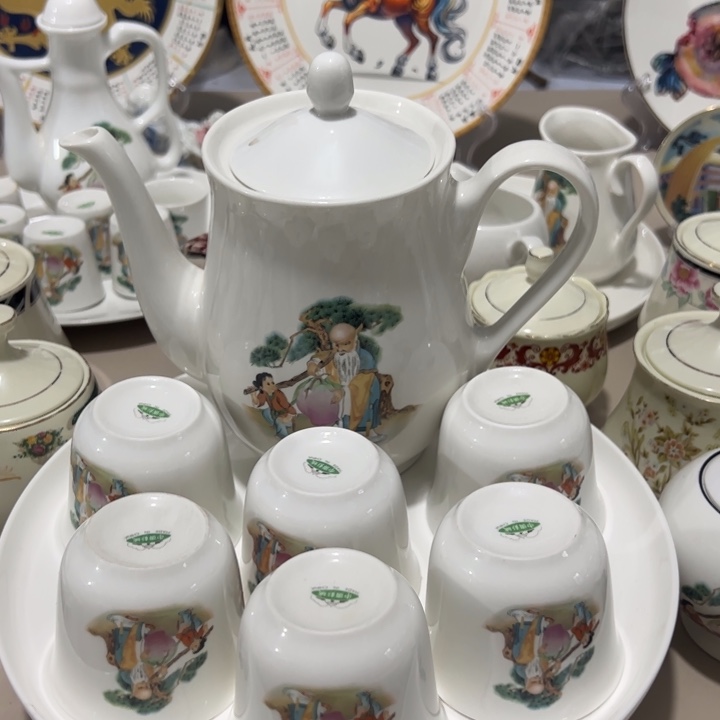 等***苦瓷片陶瓷制品寿星套