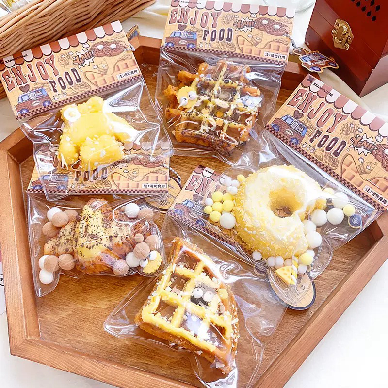 TPR 捏捏乐甜甜圈可颂慢回弹解压玩具随心配6个