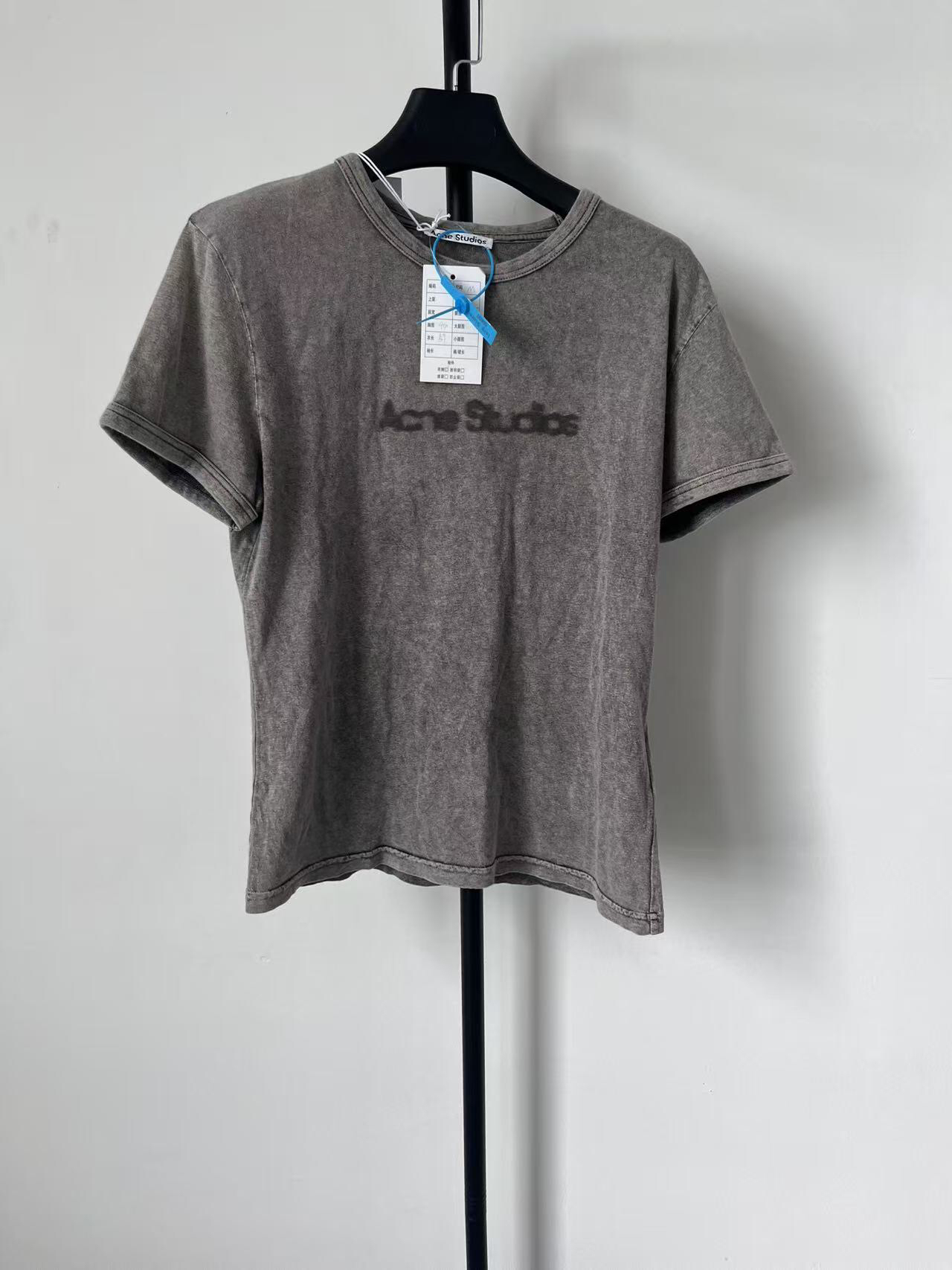 未使用 Acne studio 模糊徽标圆领休闲短袖T恤 全新 M码 00697