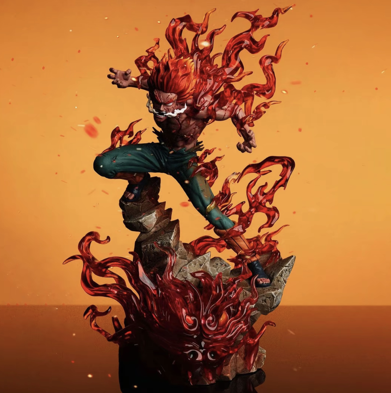 火影忍者系列 十年百忍夜凯 死门迈特凯GK手办摆件 可发光盒装