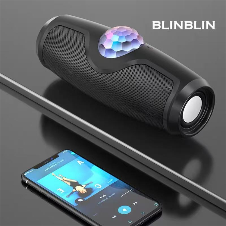 双喇叭双振膜音箱炫彩蓝牙超低重音炮超长续航便携音响