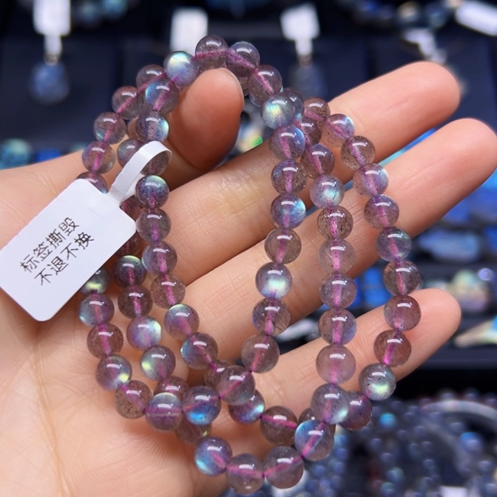 拉长石手串未镶嵌6.5左右